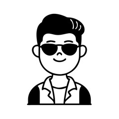 Cool guy hand drawn illustration