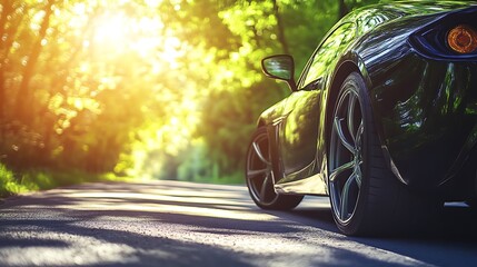 Fototapeta premium Modern Luxury Colored Car Race Design Concept Wallpaper Background 3d Rendering Generative Ai