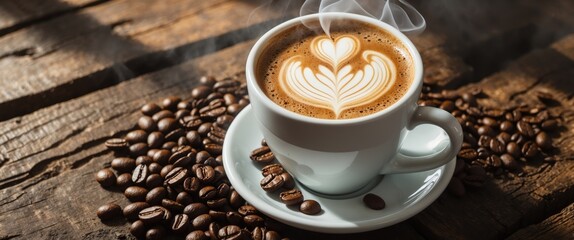 Assorted iced coffee on a white concrete surface with palm shadows. Minimalist arrangement featuring cold beverages. Summer theme for the menu.