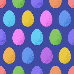 Happy easter seamless pattern. Minimal flat Easter seamless pattern with eggs beautiful background. Suitable for Easter cards, banner, textiles, wallpapers. Vector illustration bg