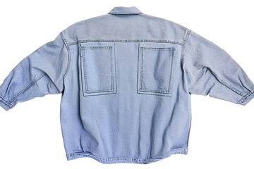 Fototapeta premium Isolated Denim Jacket Fashion Apparel Clothing on Transparent Background