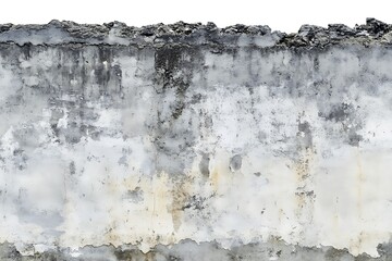 A Weathered Gray Cement Wall with Cracked Texture