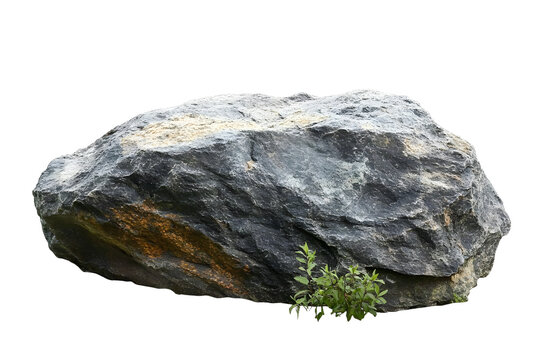 Rock isolated transparency background.