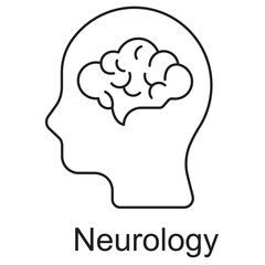 Neurology Icon, Exploring the Wonders of Neurology Understanding the Brain and Nervous System, Neurology Uncovered Advances in Brain Science and Cognitive Health, vector
