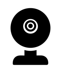 Web cam icon filled with black
