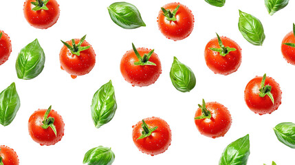 Fresh Tomatoes and Basil Pattern