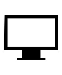 lcd tv monitor icon filled with black