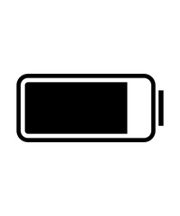 Battery icon filled with black