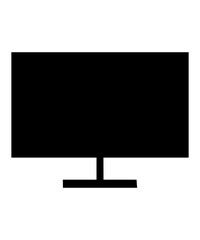 lcd tv monitor icon filled with black