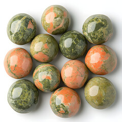 Stunning Collection of Polished Natural Marble Stones: Colorful Ornaments for Home Decor and Wellness