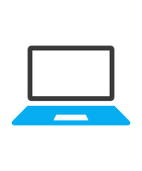 Laptop icon filled with two tone