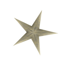 Obraz premium Stella in legno 3D, disegno digitale