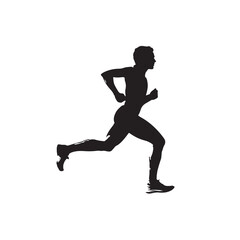 silhouette of a man running