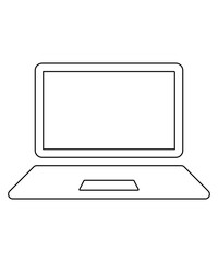 laptop icon with thin outline