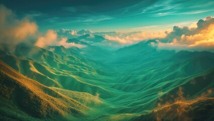 Background featuring mountains and hills