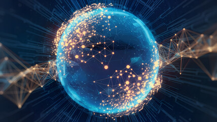Global Network Connections - Digital Data Sphere, Technology, and Innovation, networking, network, Global networking and network, digital network