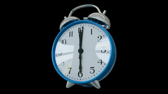 Animazione sveglia retr&ograve; 3D su sfondo trasparente