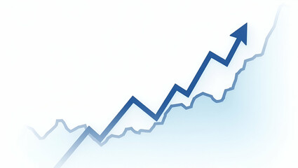 Abstract Financial Chart: Uptrend Line Graph for Investment Success