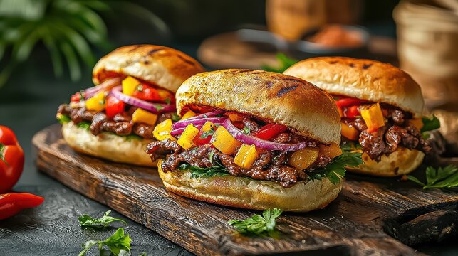 Burger and slider styling tips! Elevate your food game. Try mango and onion for amazing flavour. Food tricks? Master these tasty burgers!