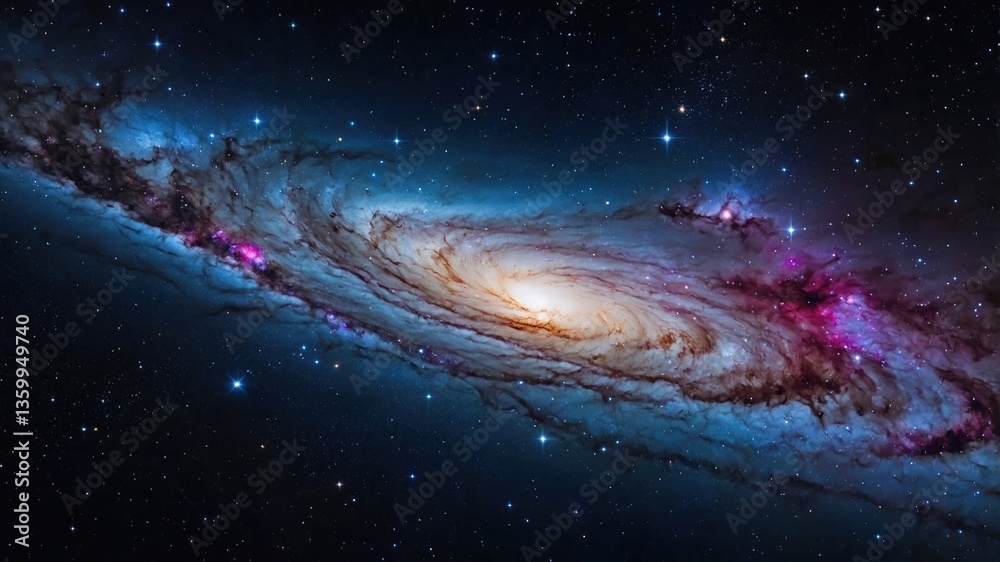 Canvas Prints background of a galaxy and space featuring a starry sky.