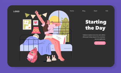 Bed Rotting. Flat Vector Illustration