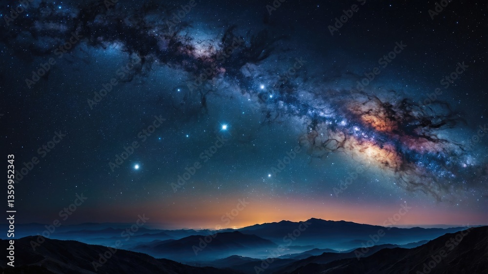 Canvas Prints background of a galaxy and space featuring a starry sky.