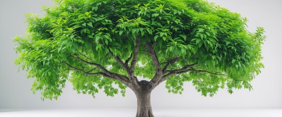 Obraz premium A cut-out of a tree on a white background featuring clipping paths. The intricate structure and abundant foliage are accentuated, showcasing the natural beauty and form.