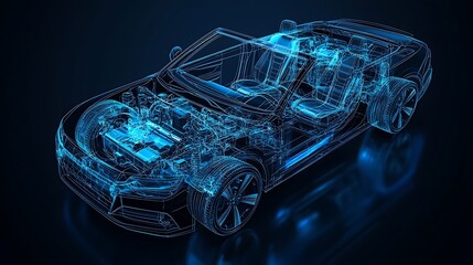 Naklejka premium Modern Luxury Colored Car Race Design Concept Wallpaper Background 3d Rendering Generative Ai
