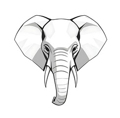 elephant head vector illustration