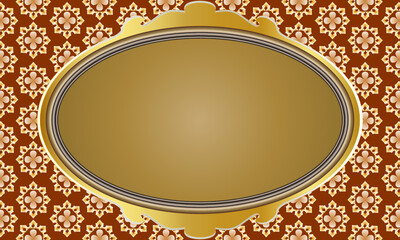 Vintage gold frame with floral ornament.