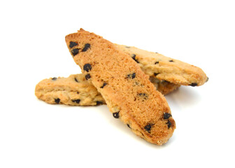 Extreme close-up image of chocolate chips cookies