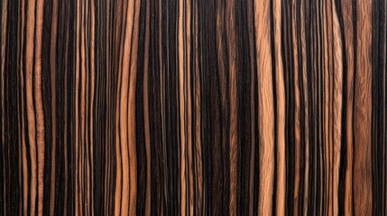 Fototapeta premium Wood Texture concept. Unique zebrawood grain texture with bold striped pattern