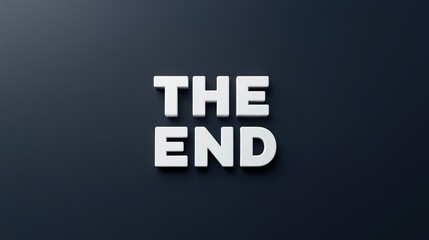 Dramatic 'THE END' Text with Elegant Typeface