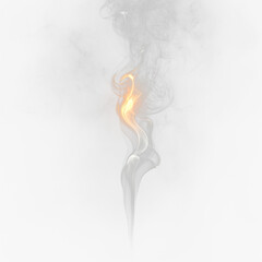 a smoke is rising from a cigarette on a black background