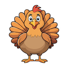 Cartoon Chicken Character Cute Bird with Pink Accessories on white background. Cartoon Chicken with Pink Scarf Cute Superhero Chicken vector Illustration for Kids Story Books and Coloring Books