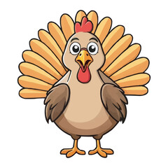 Cartoon Chicken Character Cute Bird with Pink Accessories on white background. Cartoon Chicken with Pink Scarf Cute Superhero Chicken vector Illustration for Kids Story Books and Coloring Books