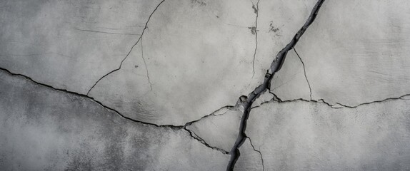 Fototapeta premium Abstract texture of a wall with cracks and scratches on its surface.