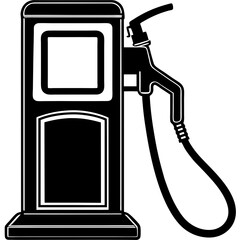 Gas Pump Silhouette Vector