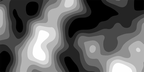 Art paper cut monochrome height map topographical pattern, smooth gradients. Modern abstract multilayer multicolored waves of three-dimensional paper background. Geographic line mountain relief.