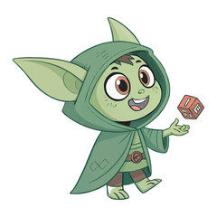 A goblin cartoon character sticker. Menacing Blue Goblin Monster Cartoon Illustration. Mythical Goblin Clipart. Cartoon Goblin with Sharp Teeth. Angry Troll Character for Fantasy & Gaming Designs