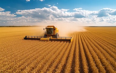 Obraz premium Boosting agricultural productivity with advanced chip and computer technology powered by Generative AI, showcasing hightech farming solutions