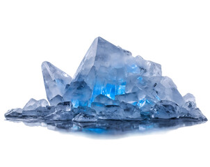 Obraz premium A Mesmerizing Display of Nature's Artistry, A Glowing Crystal Formation Emerging From Ice, A Symbol of Hope, Beauty, and Mystery in the Frozen Depths, A Captivating Still Life