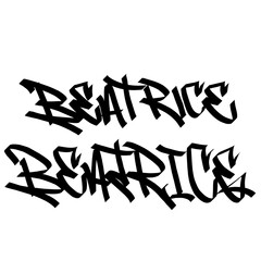  Beatrice holy name list meaning baptism bible christian religius graffiti handstyle lettering tags black and white logo