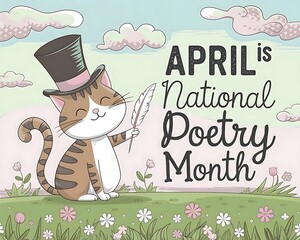April is National Poetry Month with Cute Kittens 