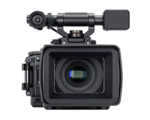 Professional video camera close up.
