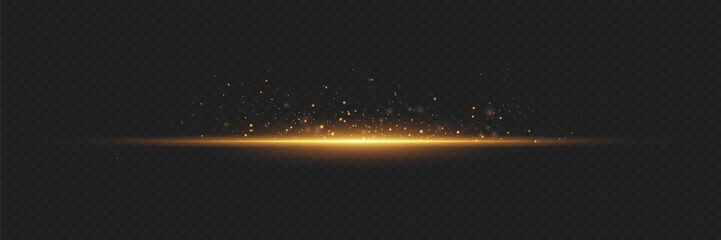Stylish light effect of lines and sparkles of light. On a transparent background. © Oleksandr