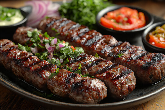 a plate of beyti kebab,