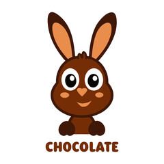 vector graphic of a chocolate bunny