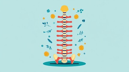 Engaging flat design for a referral program promoting chiropractic services and community health awareness