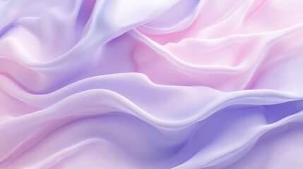 Obraz premium Soft silk fabric draping in gentle waves with pastel pink and purple hues reflecting soft light